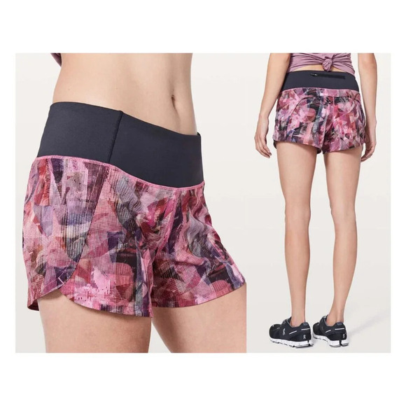 Lululemon Run Times Short II *4" Inseam Red/Black - 27258 - Picture 1 of 8